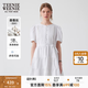 Teenie Weenie小熊女裝白色連衣裙夏季少女感蕾絲短裙子 白色 S