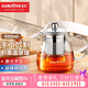 金灶（KAMJOVE）泡茶壺飄逸杯 耐熱玻璃茶具功夫辦公室花茶壺 茶水分離杯茶壺家用 A-02 500ml