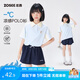 左西女童polo衫短袖T恤兒童夏季2026新款女半袖上衣小冰T 淺藍(lán)色 160