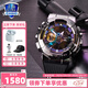 卡西歐（CASIO）G-SHOCK小鋼炮金屬表殼防震防水自動LED運動男士女士手表一對表 GM-110B-1APR