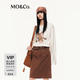 MO&Co.長袖T恤摩安珂春秋貓和老鼠聯名系列棉質斑駁印花 米白色 S /160