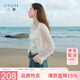 三彩【萊賽爾】2026夏季新款鏤空針織衫V領輕薄毛衫外套短款開衫M