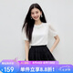 秋水伊人通勤正肩直筒圓領(lǐng)泡泡袖T恤2026年夏季新款簡(jiǎn)約百搭上衣