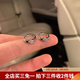 伊黛兒小巧個性星星耳扣睡覺不用摘的耳環小眾設計感耳釘高級感耳圈女 星星耳扣一對 銀色E3137
