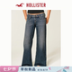 HOLLISTER美式復古Y2K水洗低腰闊腿牛仔褲26秋新款女裝355-6753 深色 26 150/66A 2短版