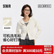 森馬針織衫女短款連帽秋正肩顯瘦質感外套101525106003