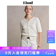 ELAND衣戀毛衣女復古翻領短袖合身顯瘦長袖針織衫新款 象牙白/白色(39)Ivory M /165