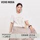 VEROMODA T恤2026春季新款含棉圓領蝴蝶結蕾絲釘珠水鉆寬松上衣326202002
