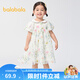 巴拉巴拉童裝兒童連衣裙寶寶女童A字裙甜美可愛雪紡裙夏裙子翻領(lǐng) 白色調(diào)00311 120
