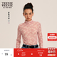 Teenie Weenie小熊女裝秋網紗長袖T恤打底衫碎花上衣 粉色 M 165