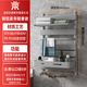 京鼎銅鋁復(fù)合小背簍暖氣片家用衛(wèi)生間水暖散熱器壁掛式毛巾置物架 銅鋁豪華-高600×400中心-槍灰