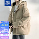 唐獅（TonLion）2025男連帽外套羽絨服韓版青少年面包服
