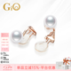GiO珠寶 淡水珍珠耳夾18K金無耳洞耳骨夾送女友禮物 18K金  珍珠9-10mm
