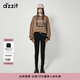 DZZIT地素加絨牛仔高腰打底褲秋冬黑色小腳褲設計女 深灰色（批次二） 常規(guī) S