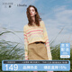三彩2026春夏季新款條紋針織衫圓領(lǐng)長袖寬松罩衫休閑潮流女