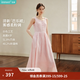 茵曼（INMAN）【苧麻棉】芭樂裙|背心連衣裙2026夏季女裝新款A(yù)字無袖長裙子 淺粉色 M