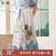 兩三事梵高文藝少女詩人2026夏季新款文藝風印花綁帶不規則半身裙 花色 M