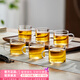 憶壺茶（YIHUTEA） 茶杯小品杯玻璃杯帶把手耐熱玻璃小茶碗品茗杯小杯子功夫茶具 100ml品杯6只