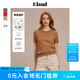 ELAND【經典匹馬】衣戀針織T恤男女款圓領短袖直筒顯瘦毛衫夏季新款 卡其色(35)Beige S