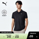 彪馬PUMA 吸濕速干修身短袖Polo衫男女商務黑色運動上衣528700 XL