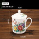 陶瓷記憶景德鎮陶瓷茶杯大容量會(huì )議杯帶蓋青花瓷水杯辦公杯廣告杯品杯定制 國色天香景式杯 500ml