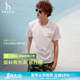 HAZZYS【液氨工藝】哈吉斯男裝 26新款夏季休閑圓領(lǐng)短袖T恤男 白色WT XL （180/100A 50）