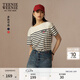 Teenie Weenie小熊女裝條紋T恤夏季簡約時尚條紋學院短袖 藏青色 M