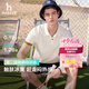 HAZZYS【涼感】哈吉斯男裝 夏季PHIZ系列上衣休閑短袖POLO衫男 米黃色OW XL （180/100A 50）