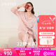 金三塔真絲睡衣女100%桑蠶絲外穿絲滑【清爽涼感】套裝居家服七夕禮物 [熱薦奢禮]22姆米桃盈粉 XL