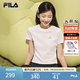 FILA 斐樂官方女裝針織短袖衫2026夏新款休閑修身涼感純棉短款T恤 云菇白-WT L 170/88A/L