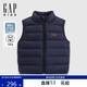 蓋璞男幼童秋季款膠印Logo絎縫羽絨服馬甲兒童裝背心835981
