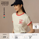 Teenie Weenie小熊女裝T恤夏季清新休閑活力撞色圓領短袖 紅色 M