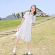 方糖姑娘女大童夏季連衣裙新款學(xué)院風(fēng)2025紗裙子學(xué)生裝少女初中生韓版洋氣 2109119BSQ白色 M