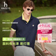 HAZZYS【張晚意同款】哈吉斯男女裝 26新款夏季情侶款短袖polo衫 藏青色NV -男款 L （175/96A 48）