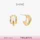 萱子（SHINE）法式字母耳環耳釘女小眾復古港風百搭耳環高級感七夕禮物送女友