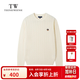 Teenie Weenie【云朵毛衣】小熊男裝2025秋冬新品圓領(lǐng)絞花軟糯針織衫男女同款 象牙白 M (170)