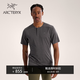ARC'TERYX始祖鳥 KADEM HENLEY SS 男子 運動短袖T恤 BLACK HEATHER/黑灰色 M
