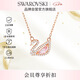 施華洛世奇（SWAROVSKI）SWAN 粉調(diào)天鵝女士項(xiàng)鏈女生日禮物女七夕情人節(jié)禮物5469989