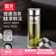 富光玻璃杯純鈦泡茶杯高硼硅茶水分離杯子雙層商務(wù)車載水杯男七夕禮物