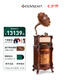 梵尼詩(shī)65S不了琴HiFi留聲機(jī)大喇叭經(jīng)典老式LP黑膠唱片機(jī)藍(lán)牙音響留聲機(jī) 茶褐色（渦輪HiFi+木喇叭）