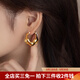 伊黛兒輕奢高級感吊墜耳環(huán)女小眾獨(dú)特金屬耳飾耳墜2026新款耳圈生日禮物 E3672日韓金屬耳圈