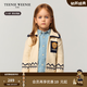 Teenie Weenie Kids小熊童裝秋冬男女寶寶學院風拉鏈針織毛衣開衫 米白色 120 cm