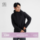 KOLON SPORT/可隆戶外軟殼衣 男士透濕防潑水防風羊毛軟殼夾克 LHJK6WNT03-BK 黑色 L 175/96A