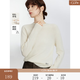 ELLE【100%綿羊毛】高領(lǐng)毛衣女2026春新款新年保暖內(nèi)搭羊毛針織衫 米白（半高領(lǐng)升級版） M