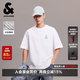 杰克·瓊斯（JACK&JONES）26年新款夏季短袖T恤男士純棉寬松潮流休閑簡約刺繡圓領t恤男裝 A06本白色 常規 M （175）