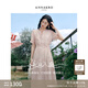 玖姿·安娜蔻【絲絲入夏】100%桑蠶絲高檔印花連衣裙女26夏新 花粉紅 M 尺碼偏大建議拍小一碼