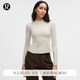 lululemon丨Rulu 女士下擺微喇半高領長袖 T 恤 LW3KAFS 骨白 M