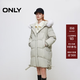 ONLY2025冬季新款90白鵝絨簡約百搭毛領中長款羽絨服女|125412017 C57礦物灰色 XS