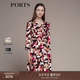 PORTS寶姿【七夕禮物】秋冬新品女士印花連衣裙LM9D126NPS069 黑色印花 XS (2)
