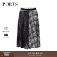 PORTS寶姿【七夕禮物】春夏新品半身裙百褶裙LM8S028MPT031 黑色印花 S (4)
